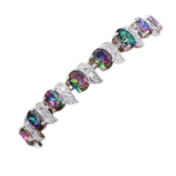 Rainbow Mystic Topaz Bracelet - Picture 2 of 4